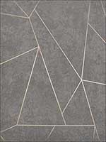 Nazca Dark Grey Gold Wallpaper NW3502 by Antonina Vella Wallpaper for sale at Wallpapers To Go