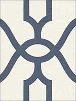 Woven Trellis Federal Blue on White Wallpaper ME1552 by York Wallpaper for sale at Wallpapers To Go