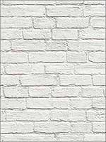 White Brick Wallpaper AX10800 by Nextwall Wallpaper for sale at Wallpapers To Go