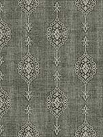 Medallion Striped Black Metallic Silver Raised Ink Wallpaper 1731408 by Seabrook Wallpaper for sale at Wallpapers To Go