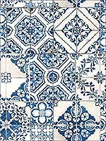 Mediterranian Tile Peel And Stick Wallpaper RMK11083WP by York Wallpaper for sale at Wallpapers To Go