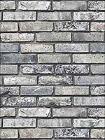 Painted Grey Brick Wallpaper FD23288 by Brewster Wallpaper for sale at Wallpapers To Go