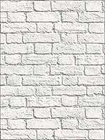 Cologne White Painted Brick Wallpaper UW24763 by Brewster Wallpaper for sale at Wallpapers To Go