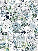 Whimsy Blue Fauna Wallpaper 282112804 by A Street Prints Wallpaper for sale at Wallpapers To Go