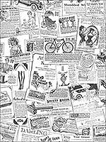 Buy Retro Newspaper Wallpaper Vintage Old Adverts Black White Paste The  Wall YöL Online at desertcartINDIA