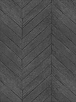 Chevron Wood Black Wallpaper G67996 by Patton Norwall Wallpaper for sale at Wallpapers To Go