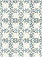 Starleaf Aqua Wallpaper T2972 by Thibaut Wallpaper for sale at Wallpapers To Go