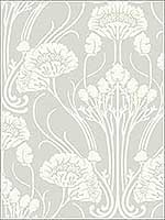 Nouveau Damask Black Wallpaper CA1567 by Antonina Vella Wallpaper for sale at Wallpapers To Go