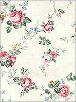 English Flower Soft Cream Wallpaper RM60502 by Casa Mia Wallpaper for sale at Wallpapers To Go