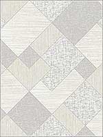 Textile Geo Cream Grey Wallpaper RM90308 by Casa Mia Wallpaper for sale at Wallpapers To Go