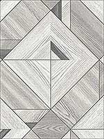 Geometric Wood Grey Wallpaper RM90410 by Casa Mia Wallpaper for sale at Wallpapers To Go
