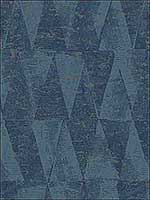 Small Triangle Blue Dark Blue Wallpaper RM91002 by Casa Mia Wallpaper for sale at Wallpapers To Go