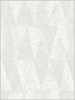 Small Triangle White Grey Wallpaper RM91007 by Casa Mia Wallpaper for sale at Wallpapers To Go