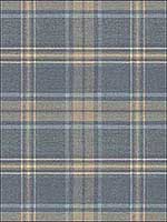 Tartan Blue Soft Gold Wallpaper RM80102 by Casa Mia Wallpaper for sale at Wallpapers To Go