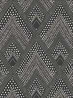 Panama Boho Diamonds Black Sands Charcoal Wallpaper RY30500 by Seabrook Wallpaper for sale at Wallpapers To Go