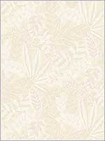 Botanica Striped Leaves Sand Dune Ivory Wallpaper RY30603 by Seabrook Wallpaper for sale at Wallpapers To Go