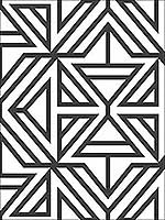 Helios Black Geometric Wallpaper 290225553 by A Street Prints Wallpaper for sale at Wallpapers To Go