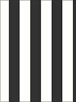 Formal Stripe Black Silver and White Wallpaper SB37913 by Patton Norwall Wallpaper for sale at Wallpapers To Go