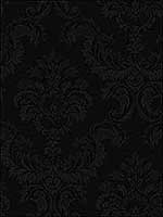 Damask Black Wallpaper SK34750 by Patton Norwall Wallpaper for sale at Wallpapers To Go