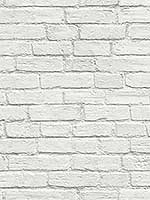 Brick White Peel and Stick Wallpaper RM21200 by Casa Mia Wallpaper for sale at Wallpapers To Go