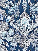 Vera Blue Floral Damask Wallpaper 290325863 by A Street Prints Wallpaper for sale at Wallpapers To Go