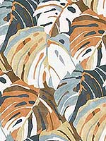 Samara Orange Monstera Leaf Wallpaper 296926011 by A Street Prints Wallpaper for sale at Wallpapers To Go