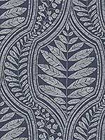 Juno Indigo Ogee Wallpaper 296425953 by A Street Prints Wallpaper for sale at Wallpapers To Go