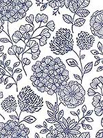 Ada Blue Floral Wallpaper 297526205 by A Street Prints Wallpaper for sale at Wallpapers To Go
