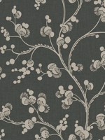 Dahlia Trail Black Taupe Wallpaper SS2502 by York Wallpaper for sale at Wallpapers To Go