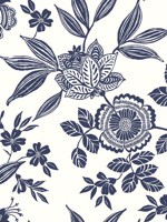 Wood Cut Jacobean Navy Wallpaper SS2556 by York Wallpaper for sale at Wallpapers To Go