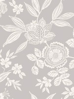 Wood Cut Jacobean Gray Wallpaper SS2558 by York Wallpaper for sale at Wallpapers To Go