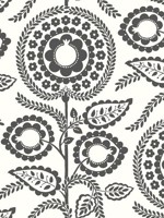 Pomegranate Bloom Black White Wallpaper SS2583 by York Wallpaper for sale at Wallpapers To Go