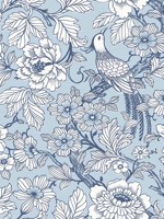 Beaufort Light Blue Peony Chinoiserie Wallpaper 292780402 by A Street Prints Wallpaper for sale at Wallpapers To Go