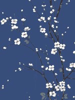 Monterey Cobalt Floral Branch Wallpaper 292781812 by A Street Prints Wallpaper for sale at Wallpapers To Go