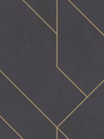 Pollock Black Gilded Geometric Wallpaper 4015427431 by Advantage Wallpaper for sale at Wallpapers To Go