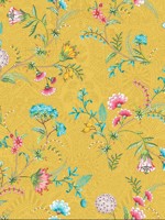La Majorelle Yellow Ornate Floral Wallpaper 300123 by Eijffinger Wallpaper for sale at Wallpapers To Go