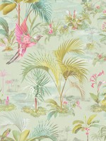 Calliope Seafoam Palm Scenes Wallpaper 300144 by Eijffinger Wallpaper for sale at Wallpapers To Go