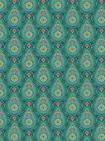 Garden Party Teal Raindrops Wallpaper 300152 by Eijffinger Wallpaper for sale at Wallpapers To Go