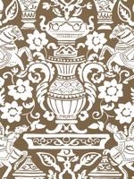 Galway Brown Wallpaper T14364 by Thibaut Wallpaper for sale at Wallpapers To Go