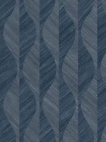 Oresome Indigo Ogee Wallpaper 402582501 by Advantage Wallpaper for sale at Wallpapers To Go