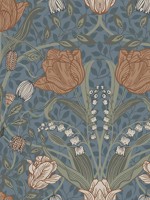 Filippa Blue Tulip Wallpaper 299933009 by A Street Prints Wallpaper for sale at Wallpapers To Go