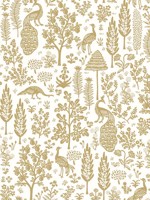 Menagerie Toile Beige Wallpaper RP7371 by Rifle Paper Co Wallpaper for sale at Wallpapers To Go
