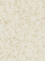 Luminous Branches Cream Gold Wallpaper DD3812 by Antonina Vella Wallpaper for sale at Wallpapers To Go