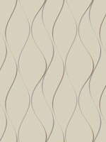 Wavy Stripe Beige Silver Gold Wallpaper Y6201404 by Antonina Vella Wallpaper for sale at Wallpapers To Go