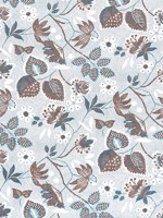 Indienne Hazel Brown and Slate Fabric AF15117 by Anna French Fabrics for sale at Wallpapers To Go