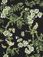 Yukio Black Fabric F920845 by Thibaut Fabrics for sale at Wallpapers To Go