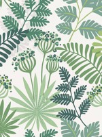 Praslin Green Botanical Wallpaper 401426448 by A Street Prints Wallpaper for sale at Wallpapers To Go