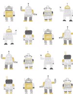 Callum Gold Robots Wallpaper WTG-242230 by Chesapeake Wallpaper for sale at Wallpapers To Go