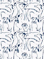 Dog Doodle Navy Peel and Stick Wallpaper WTG-242799 by P Kaufmann Wallpaper for sale at Wallpapers To Go