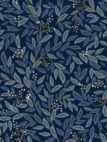 Willowberry Navy Peel and Stick Wallpaper WTG-245077 by Rifle Paper Co Wallpaper for sale at Wallpapers To Go
